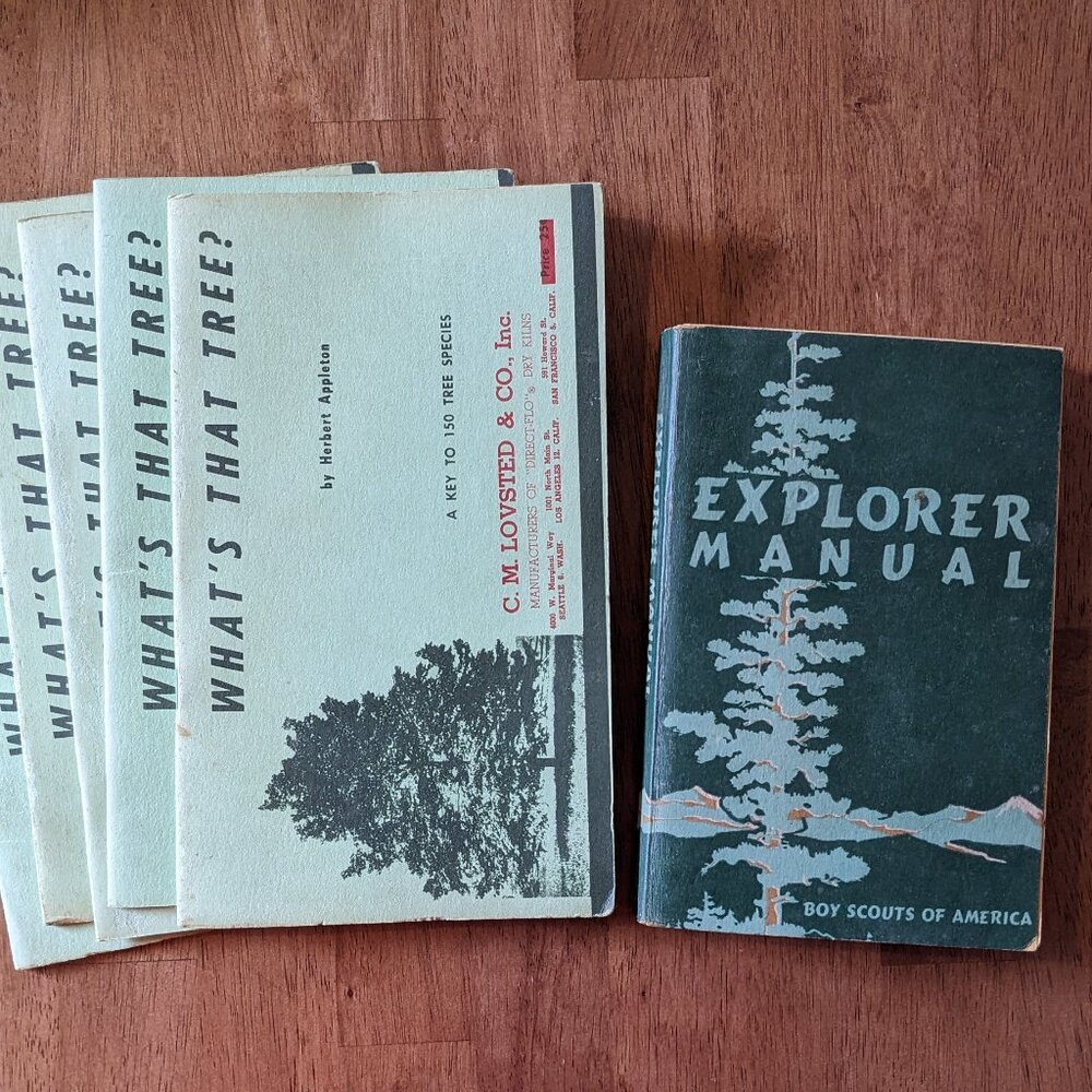 Vintage Boy Scout Explorer Manual and Tree Reference/Study Guides